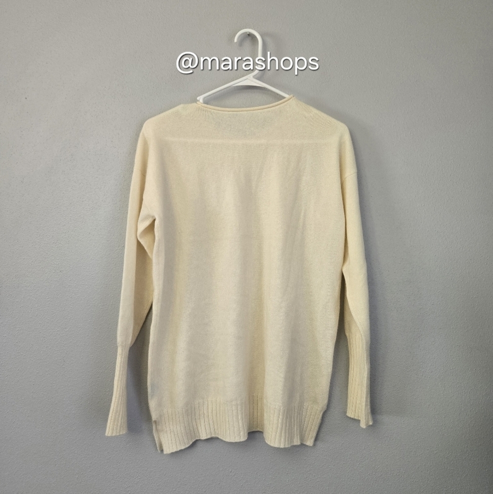 J. Mclaughlin Caitie Cream Cashmere Sweater - Picture 6 of 7